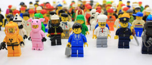 Lego figures representing a diverse range of industry staff.